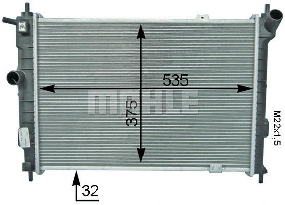 Radiator, engine cooling (WG2183620)