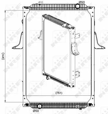 Radiator, engine cooling (WG1721938)
