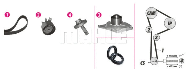 Water Pump & Timing Belt Kit (WG2182217)