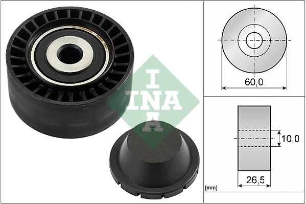 Deflection/Guide Pulley, V-ribbed belt (WG1252888)