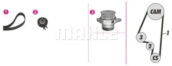 Water Pump & Timing Belt Kit (WG2182171)