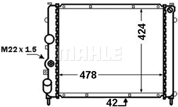 Radiator, engine cooling