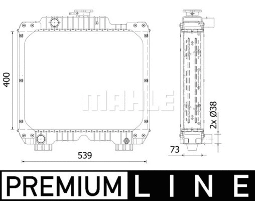 Radiator, engine cooling (WG2183246)