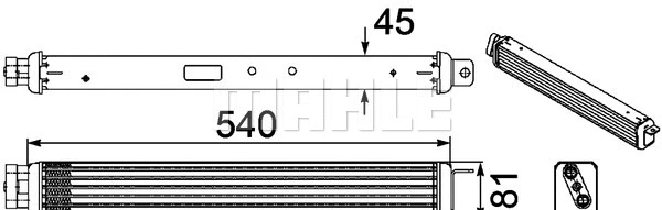 Oil Cooler, engine oil (WG2181256)