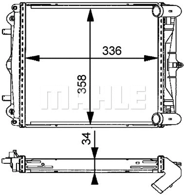 Radiator, engine cooling