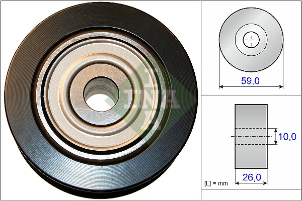 Deflection/Guide Pulley, V-ribbed belt (WG1253150)