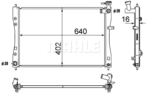 Radiator, engine cooling