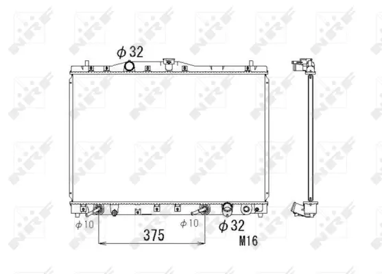 Radiator, engine cooling (WG1722507)