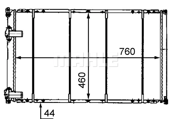 Radiator, engine cooling (WG2183714)
