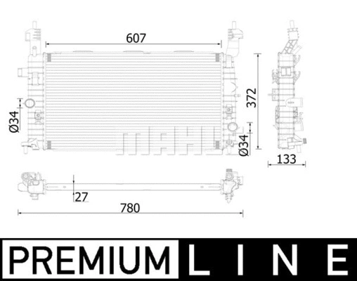 Radiator, engine cooling (WG2182681)