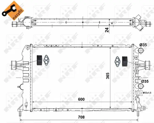 Radiator, engine cooling (WG1723315)