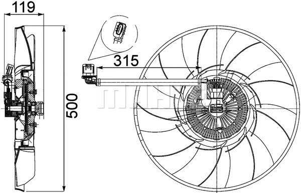 Fan, engine cooling