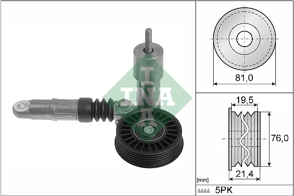 Belt Tensioner, V-ribbed belt (WG1253271)
