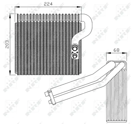 Evaporator, air conditioning