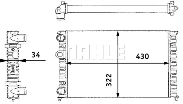 Radiator, engine cooling