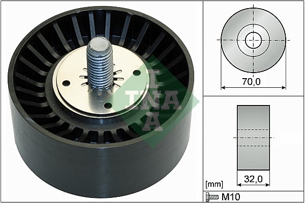 Deflection/Guide Pulley, V-ribbed belt (WG1710125)