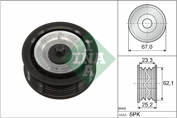 Deflection/Guide Pulley, V-ribbed belt (WG1967667)
