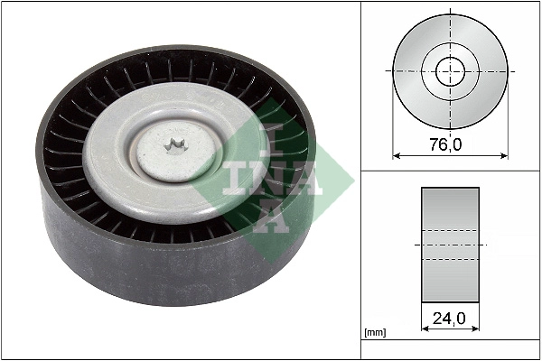 Deflection/Guide Pulley, V-ribbed belt (WG1710109)