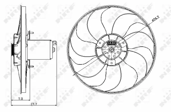 Fan, engine cooling