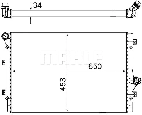 Radiator, engine cooling (WG2182725)