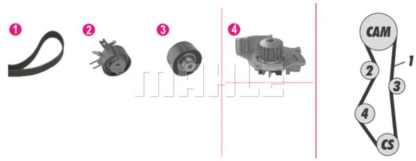 Water Pump & Timing Belt Kit (WG2182230)