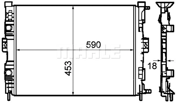 Radiator, engine cooling