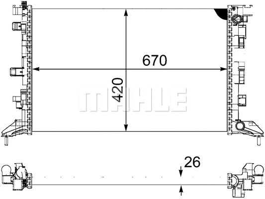 Radiator, engine cooling