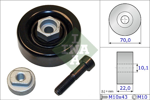 Tensioner Pulley, V-ribbed belt (WG1252658)