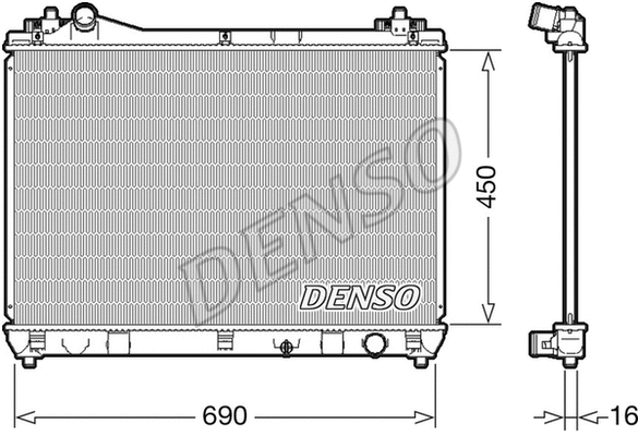 Radiator, engine cooling (WG1919803)