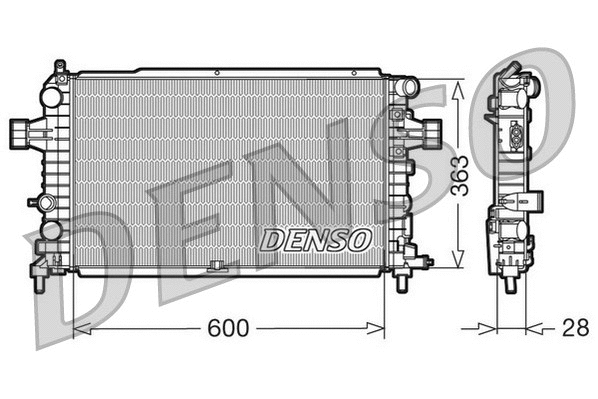 Radiator, engine cooling (WG1919323)