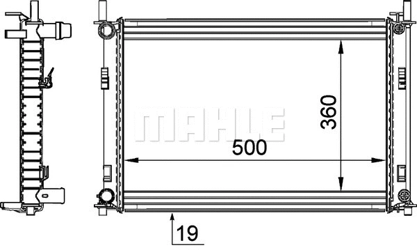 Radiator, engine cooling