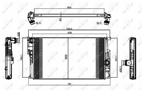 Radiator, engine cooling