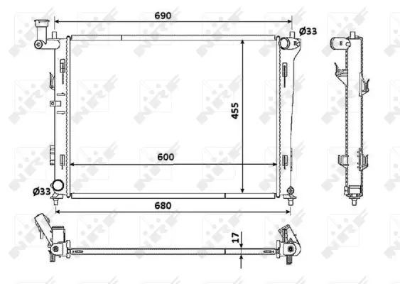Radiator, engine cooling