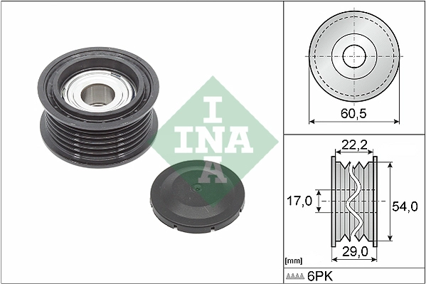 Deflection/Guide Pulley, V-ribbed belt (WG1988591)