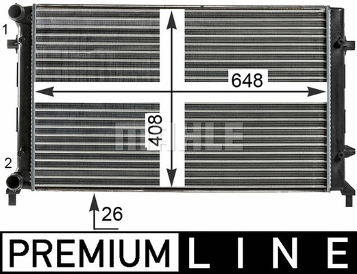 Radiator, engine cooling (WG2183430)
