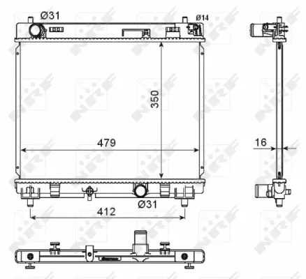 Radiator, engine cooling