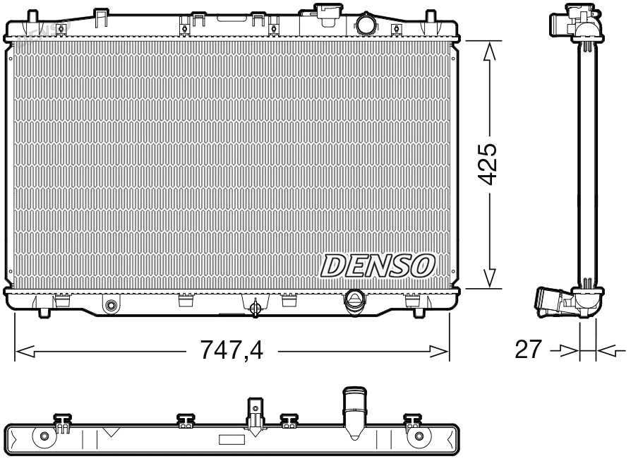 Radiator, engine cooling (WG2270658)
