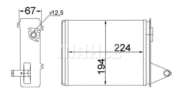 Heat Exchanger, interior heating (WG2180092)