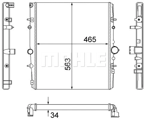 Radiator, engine cooling