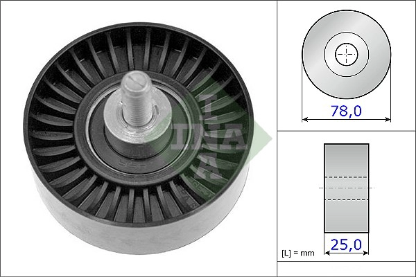 Deflection/Guide Pulley, V-ribbed belt (WG1253142)