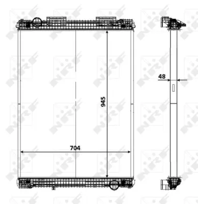 Radiator, engine cooling (WG1723326)