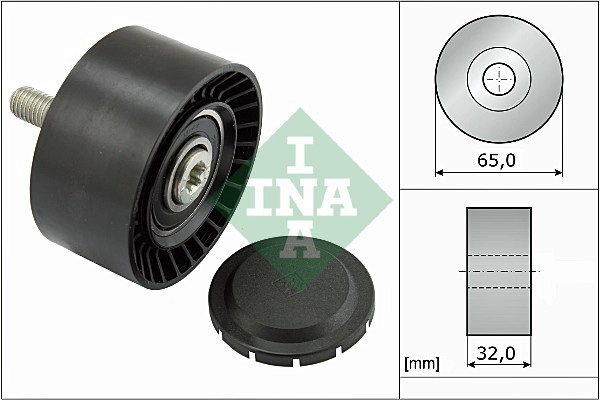Deflection/Guide Pulley, V-ribbed belt (WG1710118)