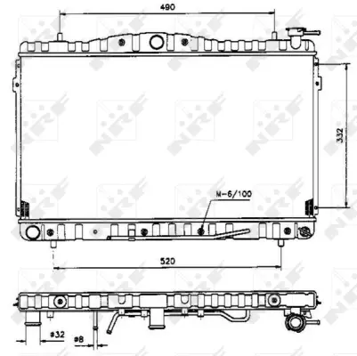 Radiator, engine cooling (WG1722374)