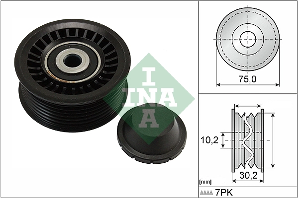 Deflection/Guide Pulley, V-ribbed belt (WG1897473)