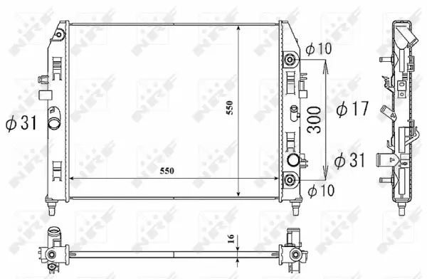 Radiator, engine cooling (WG1722655)