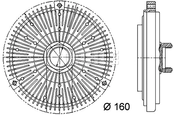 Clutch, radiator fan