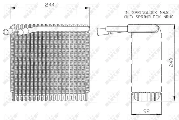 Evaporator, air conditioning