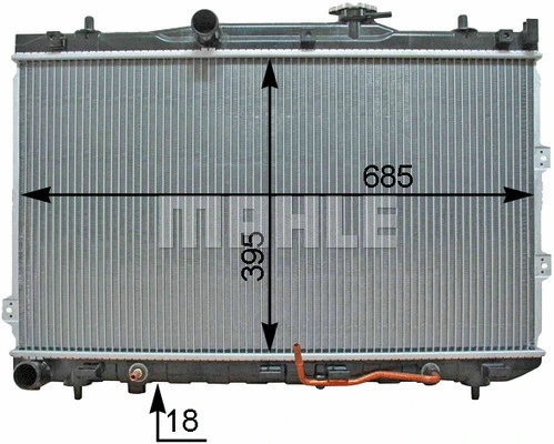 Radiator, engine cooling (WG2182544)