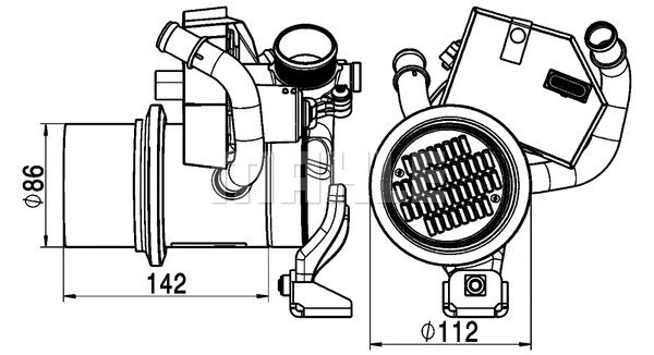 Cooler, exhaust gas recirculation (WG2180250)