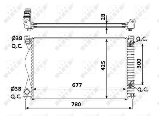Radiator, engine cooling (WG1723219)